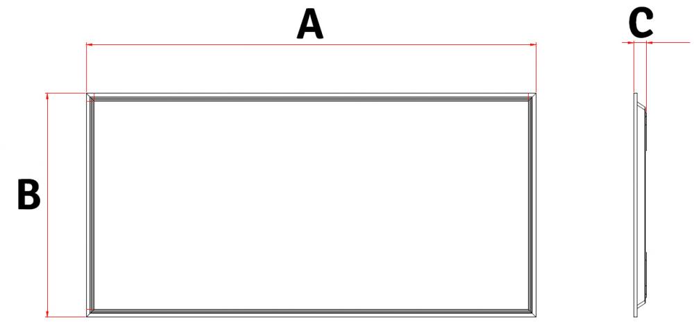 LED PANEL HE 120X60 MÉRET